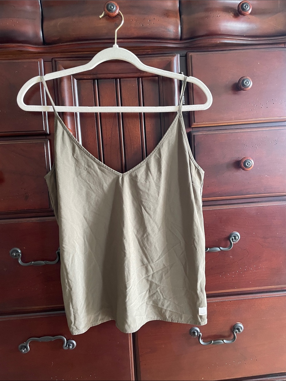 Vuori Olive Green V-Neck Camisole